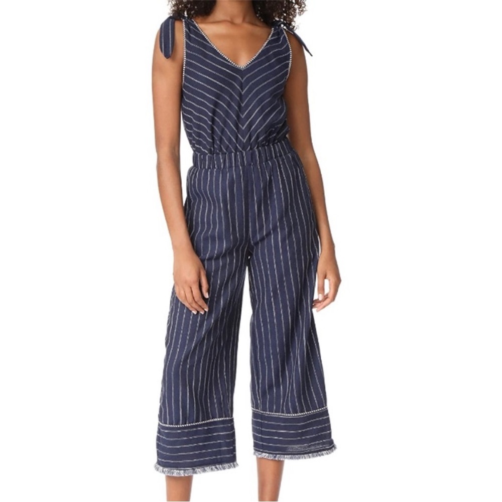 Moon River Blue Jumpsuit Large
